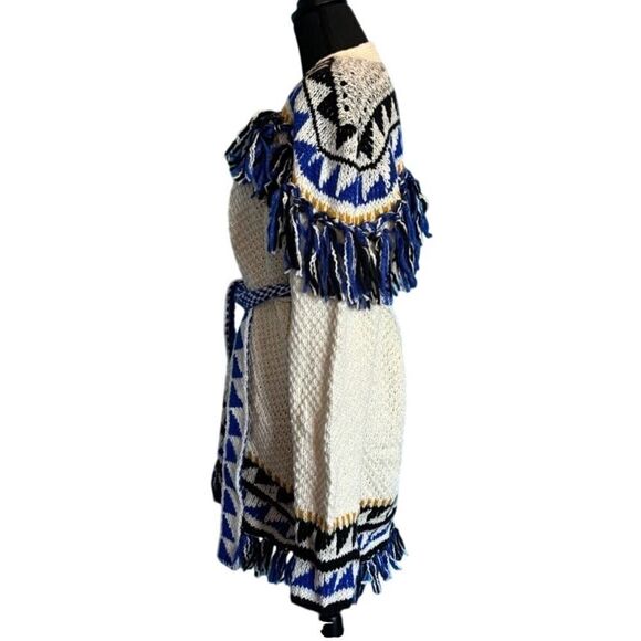 NWT Made in PERU MOTHER The Fringe Cardigan Sweater Alpaca Nylon S - Picture 2 of 13